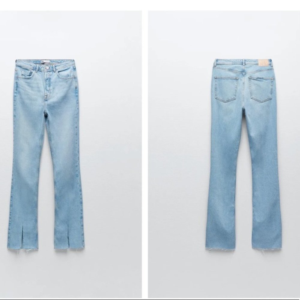 Zara | Slim Flare Front Slit Jeans